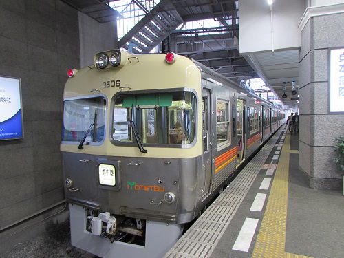 松山の伊予鉄道で、東京の京王井の頭線の車両に再会? 【2016年05月 愛媛県松山市】