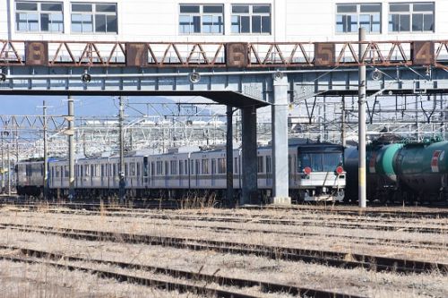 2月2日撮影 東京メトロ03系 長野電鉄譲渡甲種より その2 篠ノ井駅にて