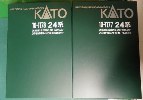 KATOの10-1177/1178 24系寝台特急「あさかぜ」(金帯)基本/増結セット