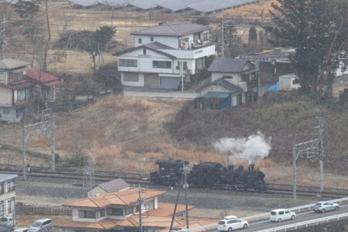 駅外れの蒸気機関車と車掌車 - 2020年・東武鬼怒川線 -