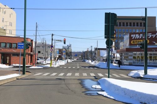 岩見沢駅前の風景