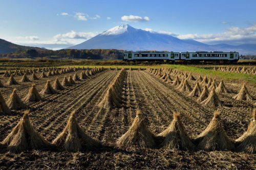 秋光清冽 花輪線 その2 名山 × 鉄道