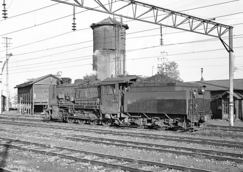 深名線の 9600 と 深川駅にて 1974.9.4