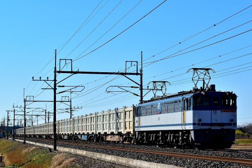 東北本線で活躍するEF65牽引の東日本大震災のがれき輸送列車他(東大宮~蓮田)