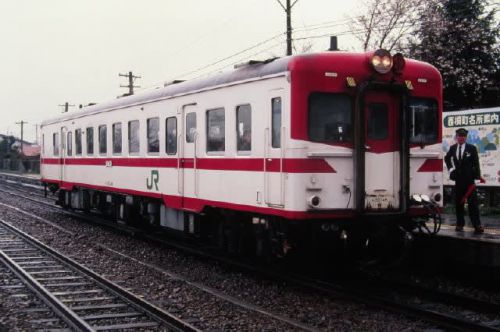 東北本線ED75+50系 渋民駅で日に3回も下車 1995-04-30