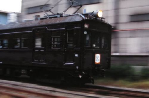 鶴見線クモハ12形 快走する回送電車 1995-05-28