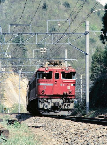 五月の 奥羽本線 峠駅 1983.5.3