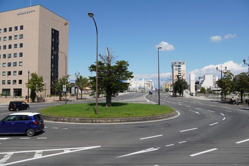 弊舞橋あたりから見る釧路駅