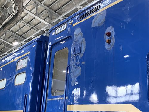 小坂鉄道の24系あけぼの車両は修繕中