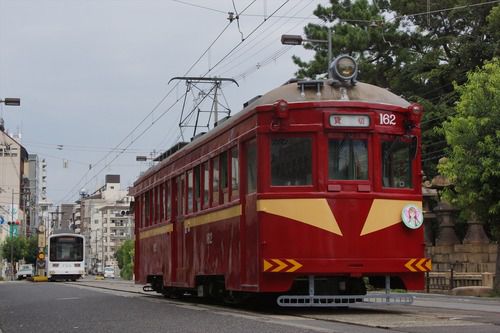 【阪堺電軌軌道】筑鉄電車(赤電)カラー車(モ162号車)運行を本日(2020.11.29)より開始