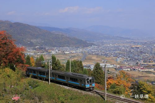 日本晴れの姨捨車窓・・・