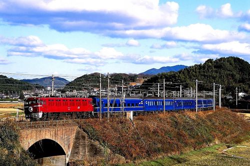 鹿児島本線で最後の活躍をするED76牽引の懐かしの寝台特急「はやぶさ」他(福間~東福間)