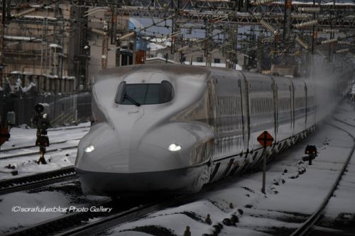 N700系 雪上がりの米原駅にて1