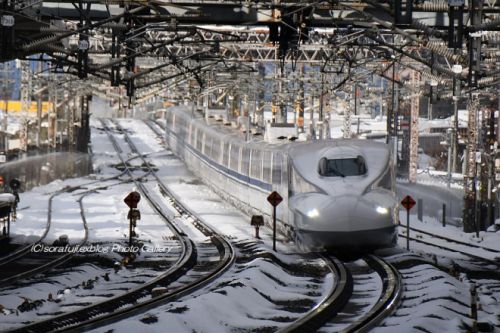 N700系 雪上がりの米原駅にて2