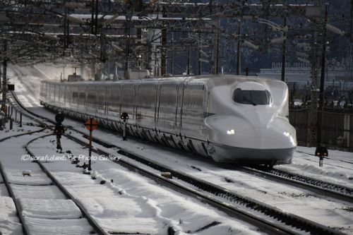 N700系 雪上がりの米原駅にて3