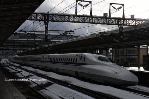 N700系 雪上がりの米原駅にて4
