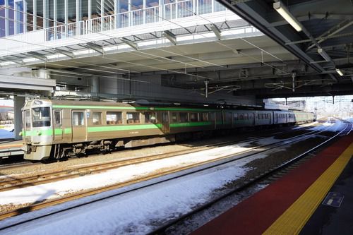 新しい苗穂駅で。