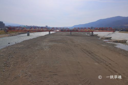 上田電鉄千曲川橋梁全景
