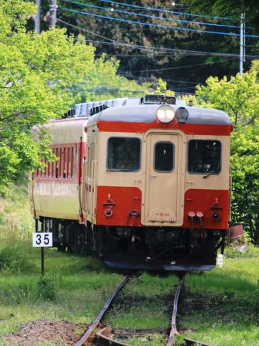 いすみ鉄道3-2(上総中野駅 普通101D キハ52 125 + キハ28 2346)