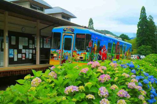 紫陽花の駅！