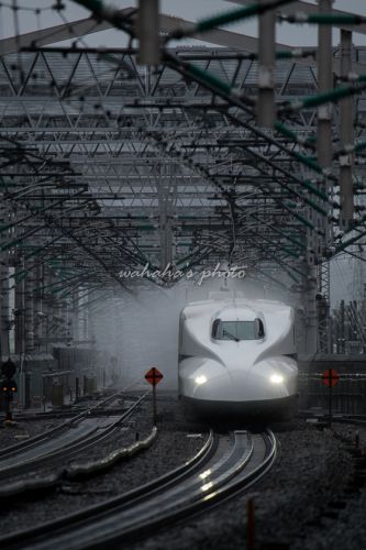 雨の西明石駅