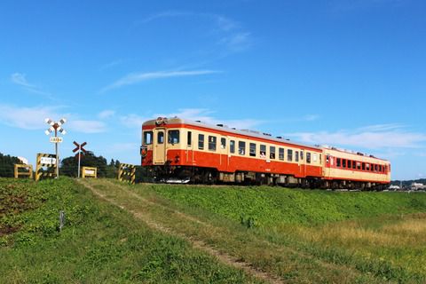 いすみ鉄道5-4(第二五之町踏切 急行101D キハ52 125 + キハ28 2346)