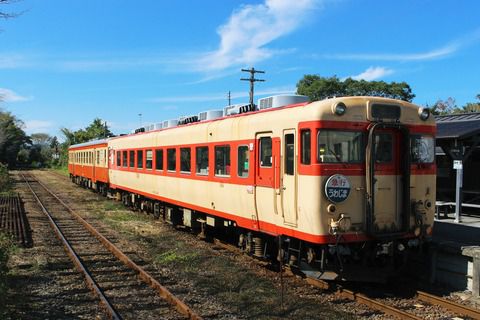 いすみ鉄道5-3(国吉駅 急行102D キハ28 2346 + キハ52 125)