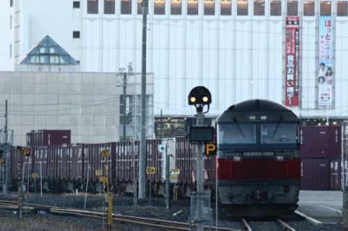 北見駅と石北臨貨 2021/11/06