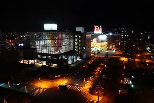 帯広駅前・夜