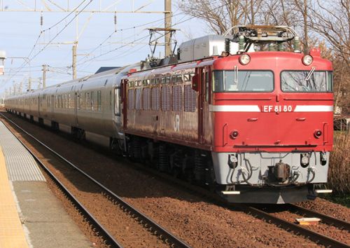 上飯島駅でカシオペア紀行ウォッチング