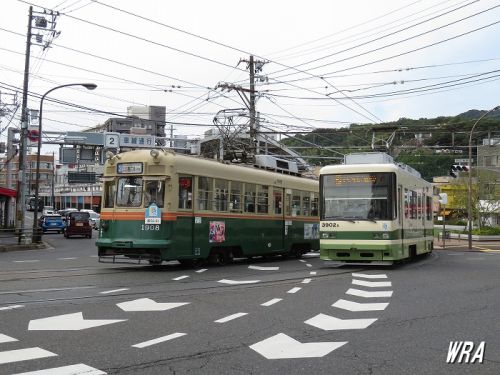 【西広島~福島町】太田川放水路で広島電鉄を激写!