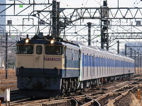 新鶴見界隈976-3(都営地下鉄三田線用6507F編成甲種 EF65 2066)