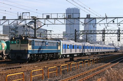 新鶴見界隈976-2(都営地下鉄三田線用6507F編成甲種 EF65 2066)