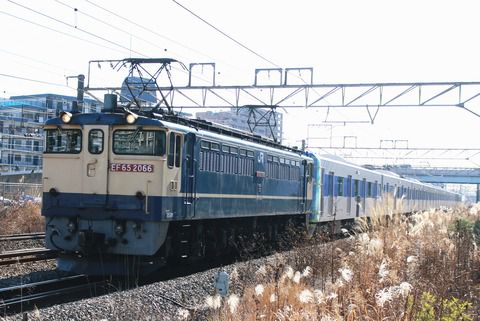 新鶴見界隈976-1(都営地下鉄三田線用6507F編成甲種 EF65 2066)