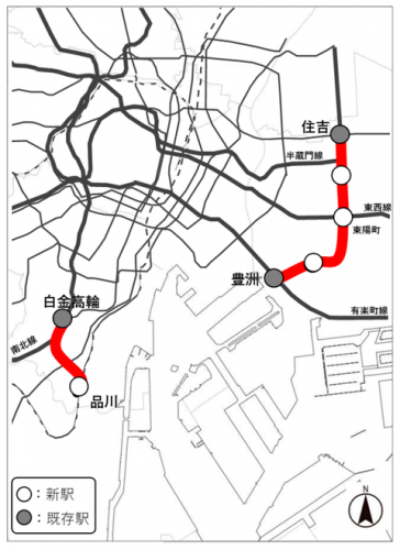 【東京メトロ】有楽町線(豊洲~住吉)・南北線(白金高輪~品川)延伸の鉄道事業許可申請。2030年代半ばを開業目標に